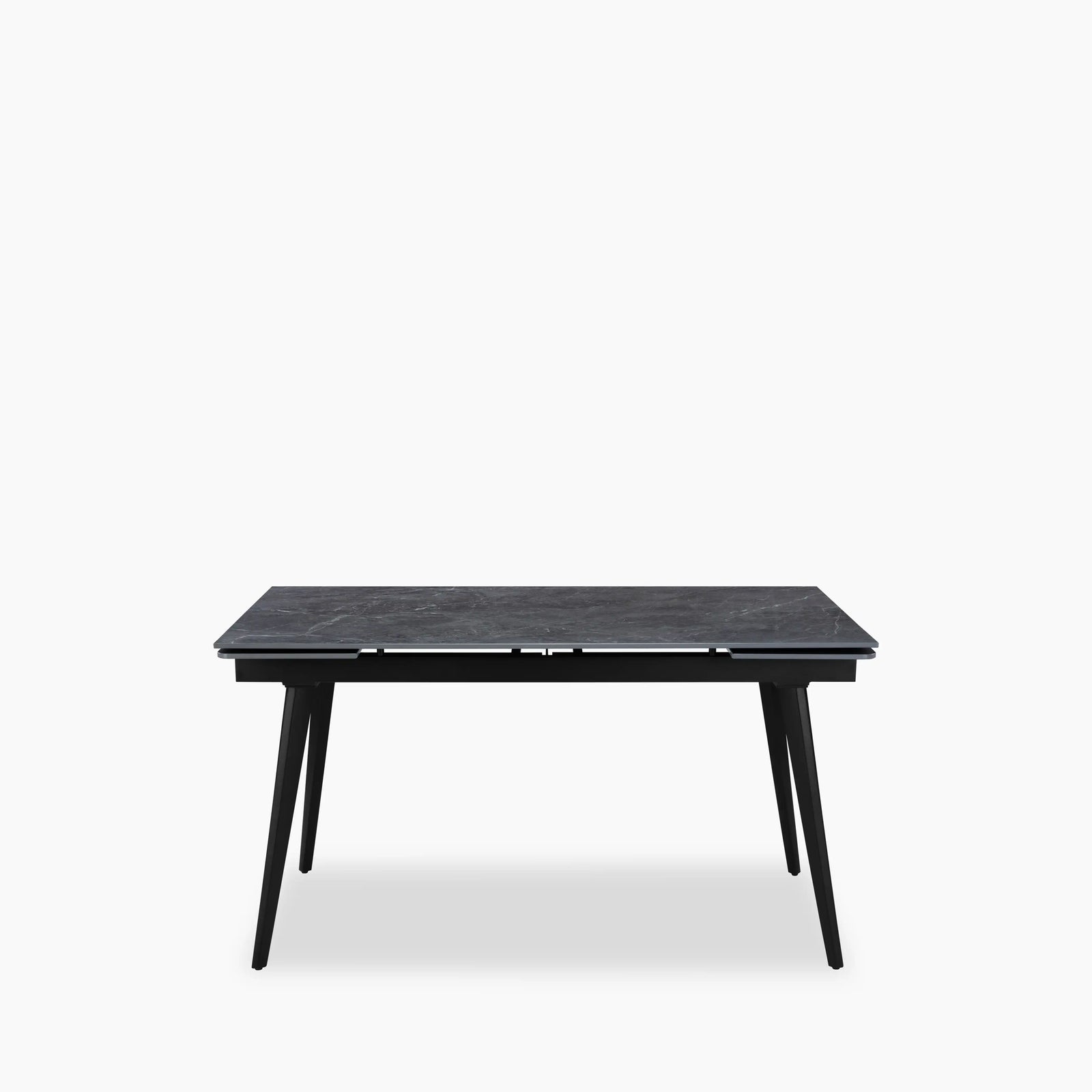Marsala 4-8 Seat Rectangle Extendable Dining Table | Grey Sintered Stone & Black
