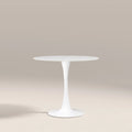 Byre 2 Seat Round Dining Table | White Ceramic