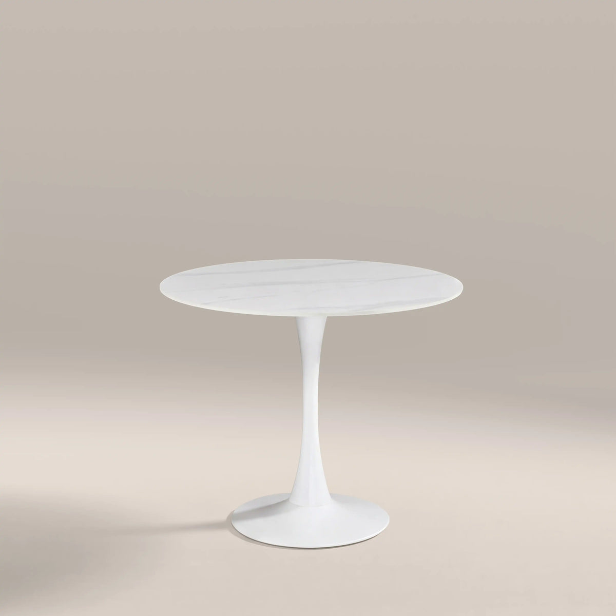 Byre 2 Seat Round Dining Table | White Ceramic
