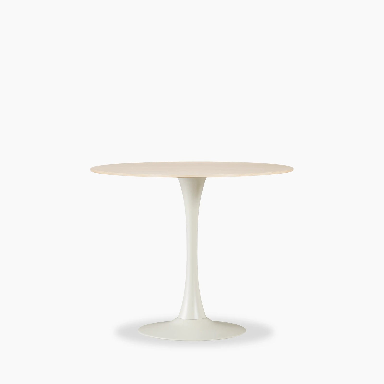 Byre 2 Seat Round Dining Table | Natural Travertine Effect Sintered Stone & Cream