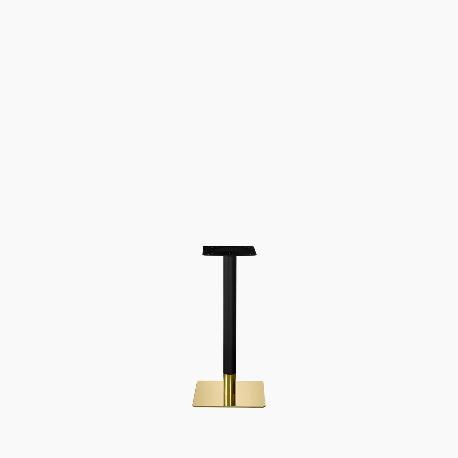 Kinsley Square Dining Table Base | Black & Brass