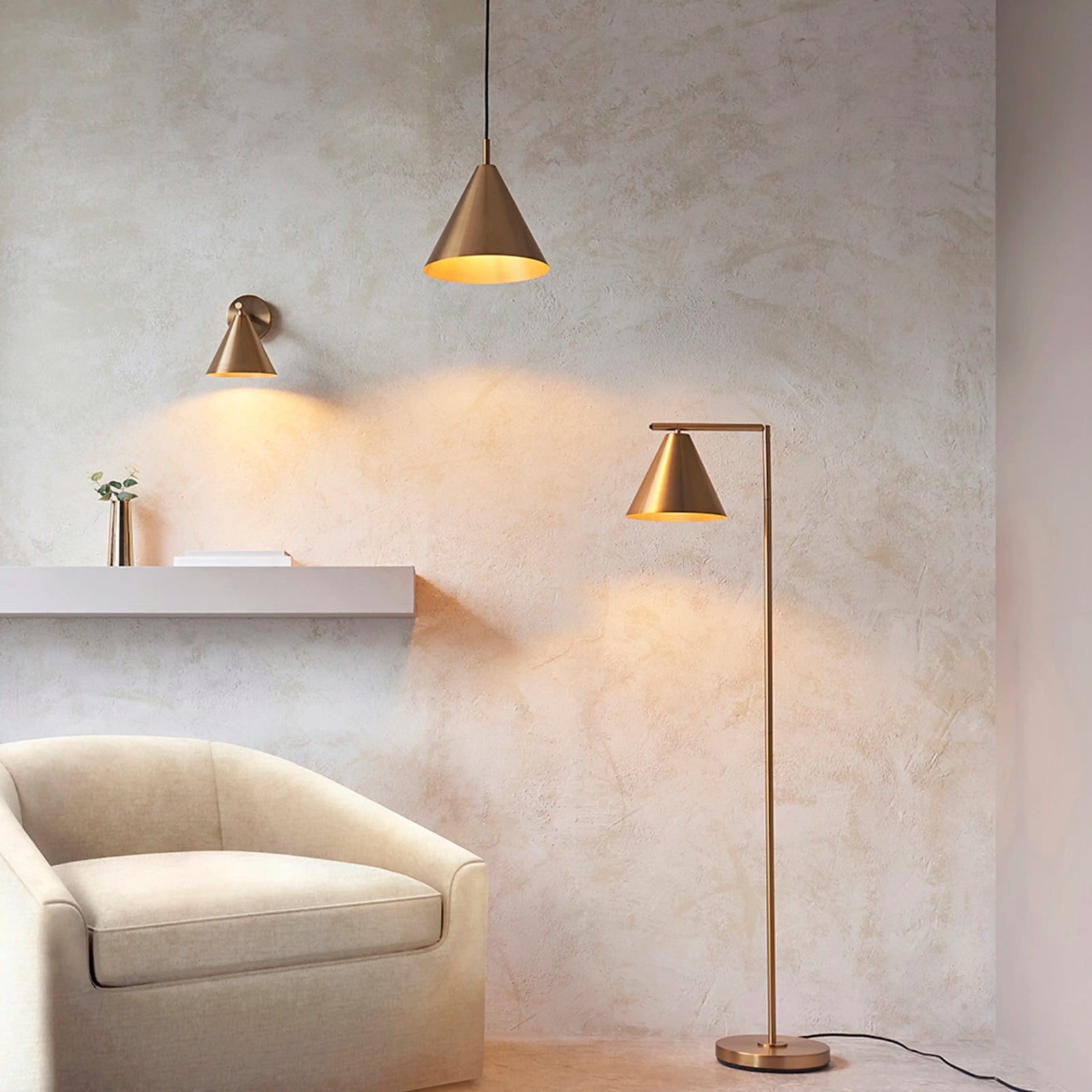 Cape Pendant Light | Antique Brushed Brass