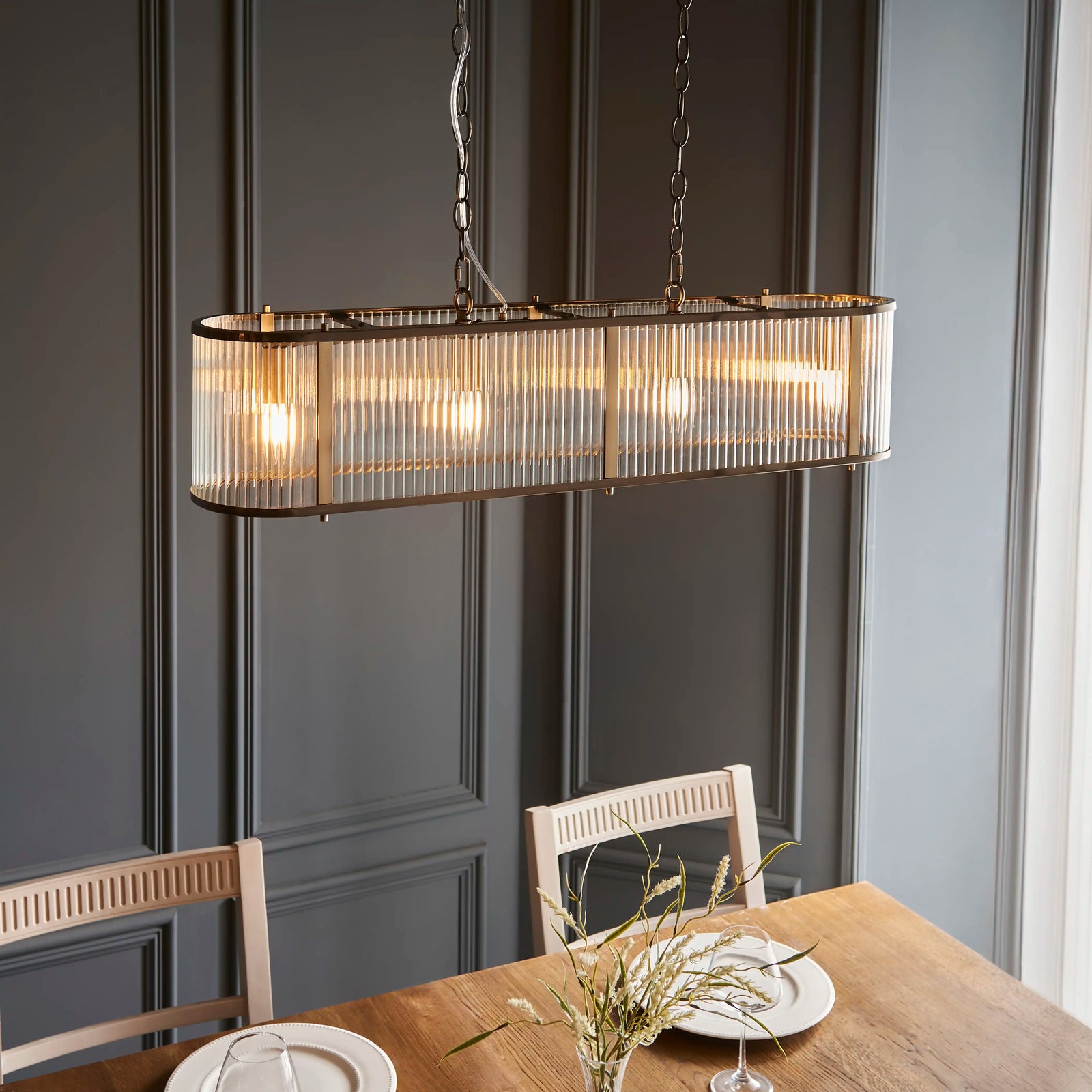 Ridgeton 4 Light Pendant Light | Brass