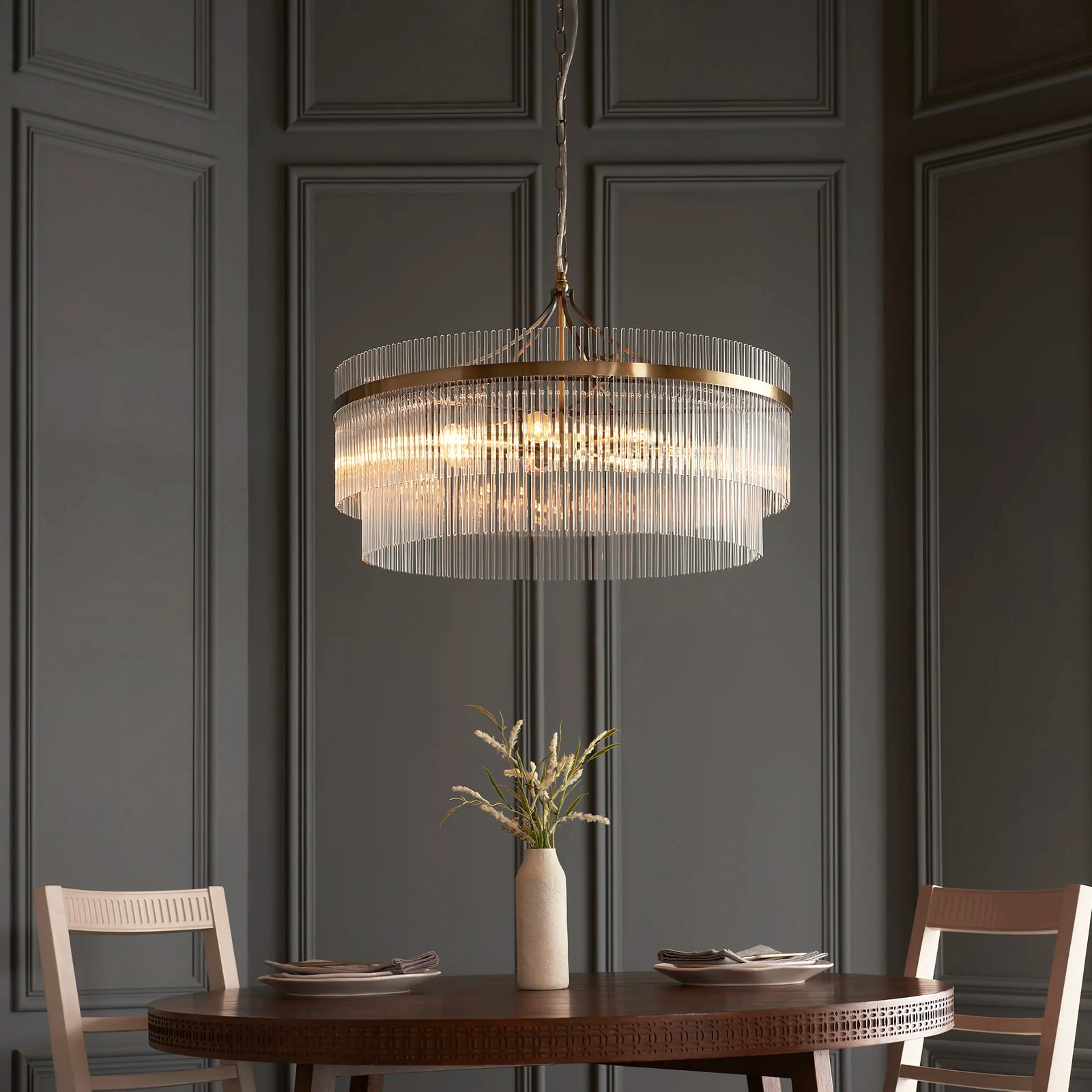 Marietta 7 Light Pendant Light | Brass