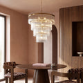 Marietta 16 Light Pendant Light | Ribbed Glass & Brass