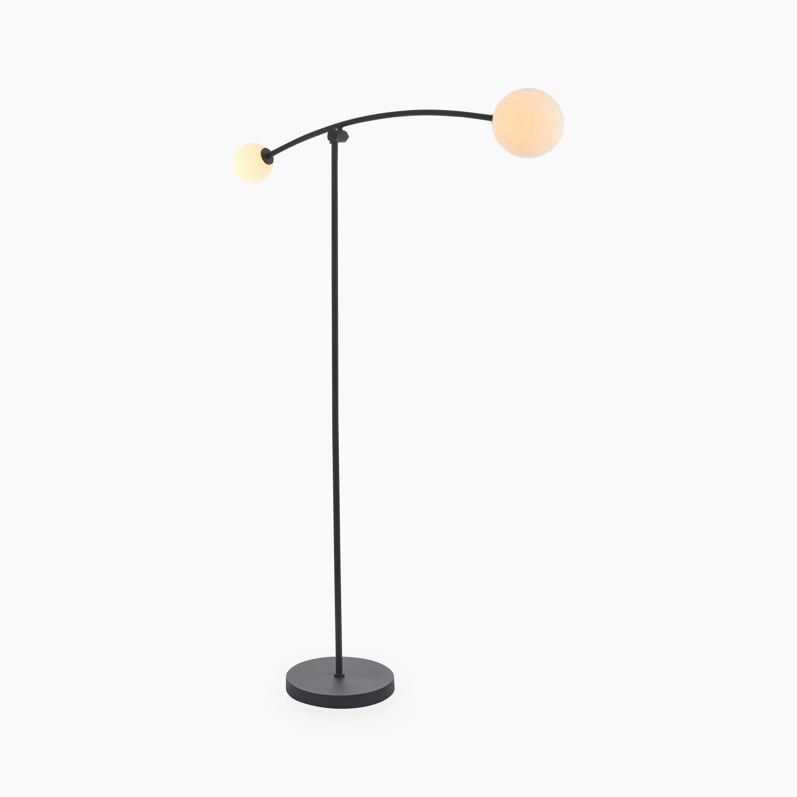 Rica Arched Floor Lamp | Opal & Matte Black