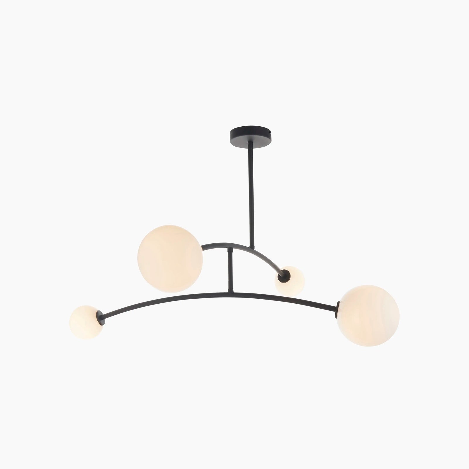 Rica 4 Light Pendant Light | Opal & Matte Black