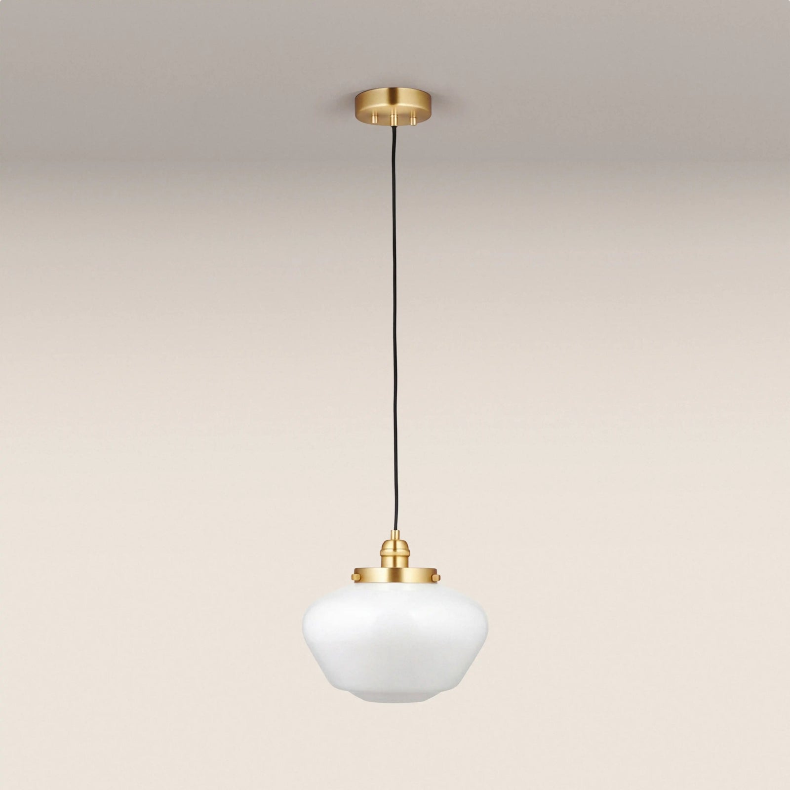 Illfra Pendant Light | Opal Glass & Brass