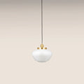 Illfra Pendant Light | Opal Glass & Brass
