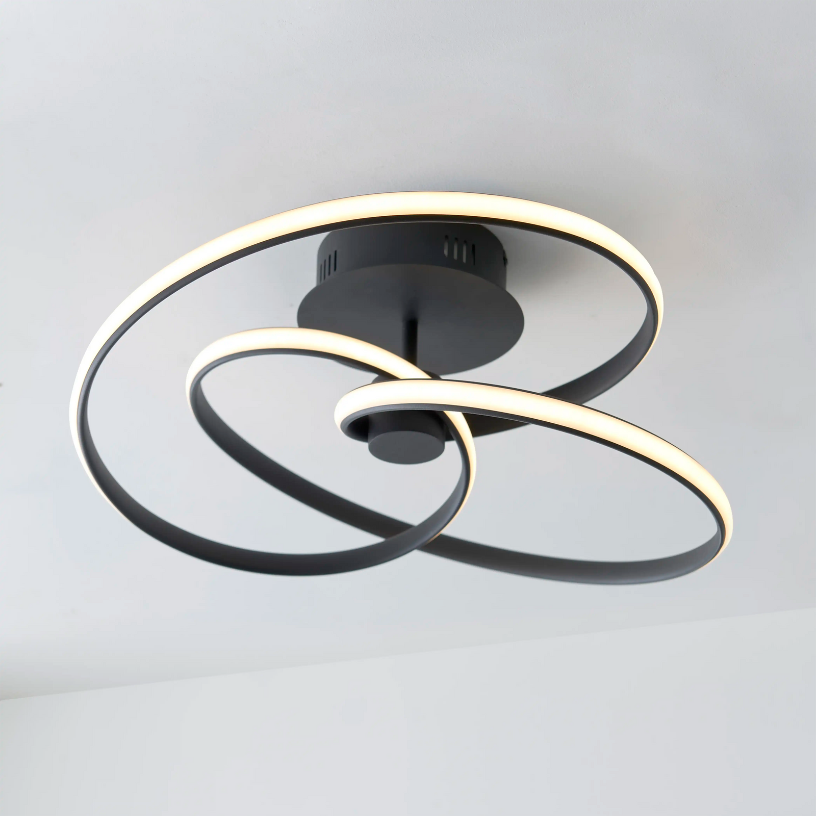 Cara Flush Ceiling Light | Black