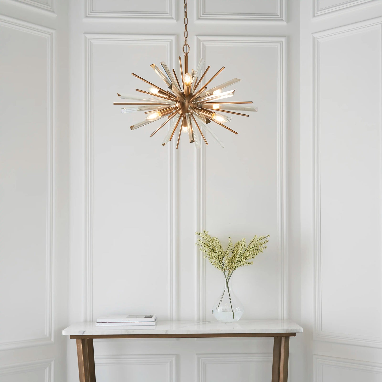 Sinead 2 Light Pendant Light | Brass