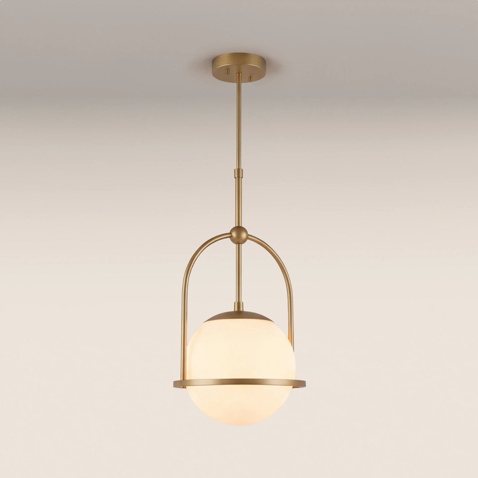 Niamh Pendant Light | Opal Glass & Brass