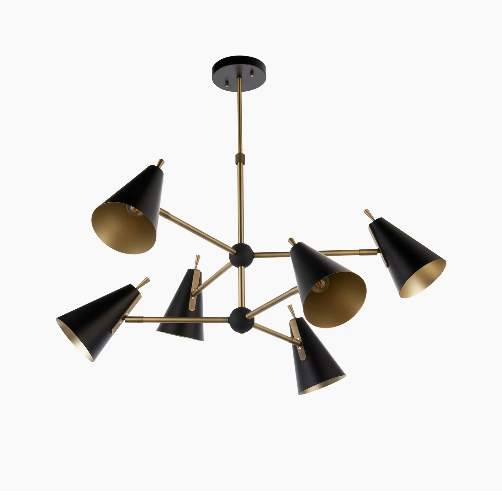 Reece 3 Light Pendant Light | Brass & Black