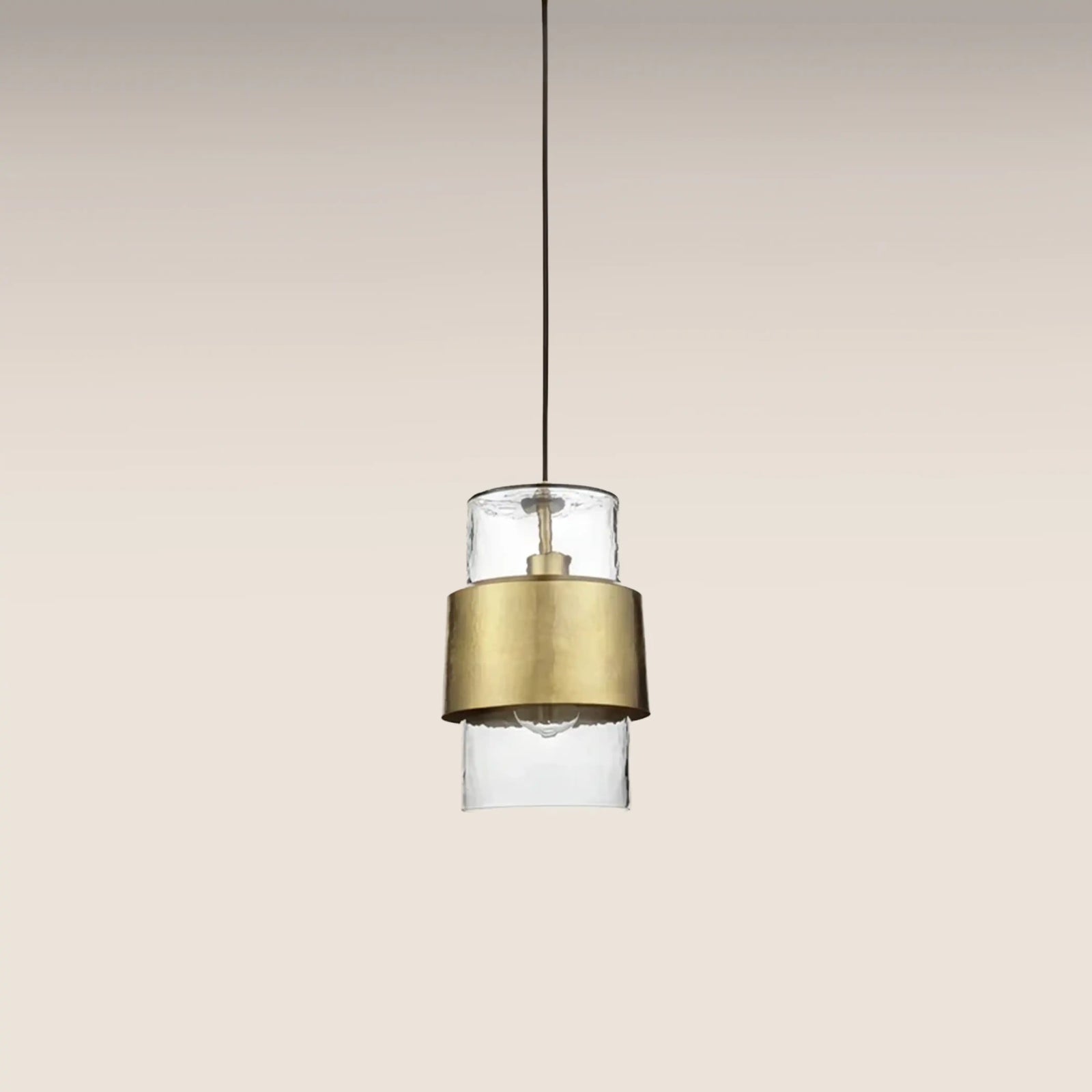 Marley Pendant Light | Rippled Glass & Brass