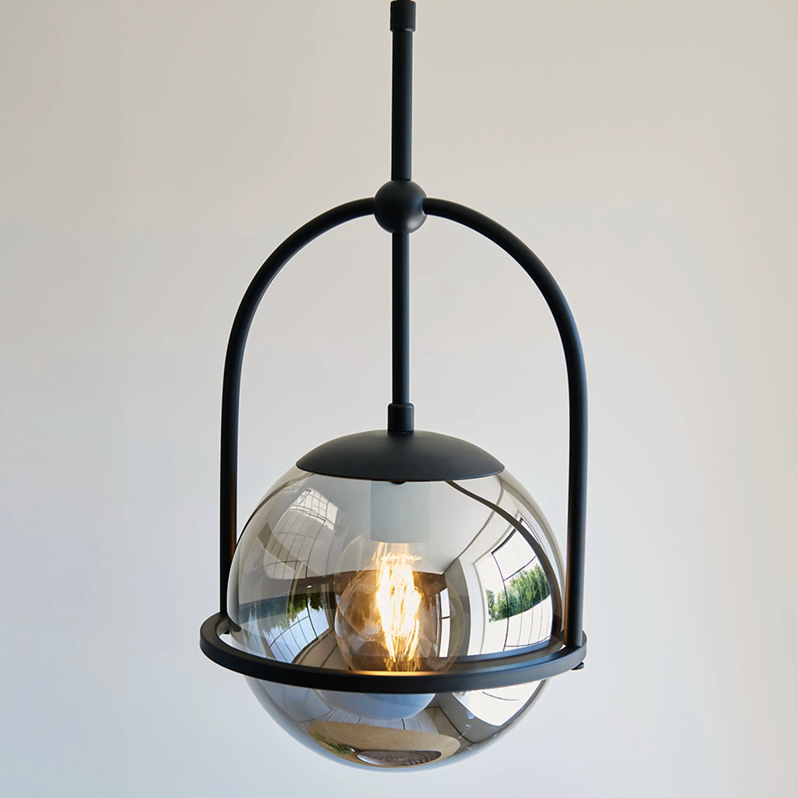 Niamh Pendant Light | Smokey Grey & Black