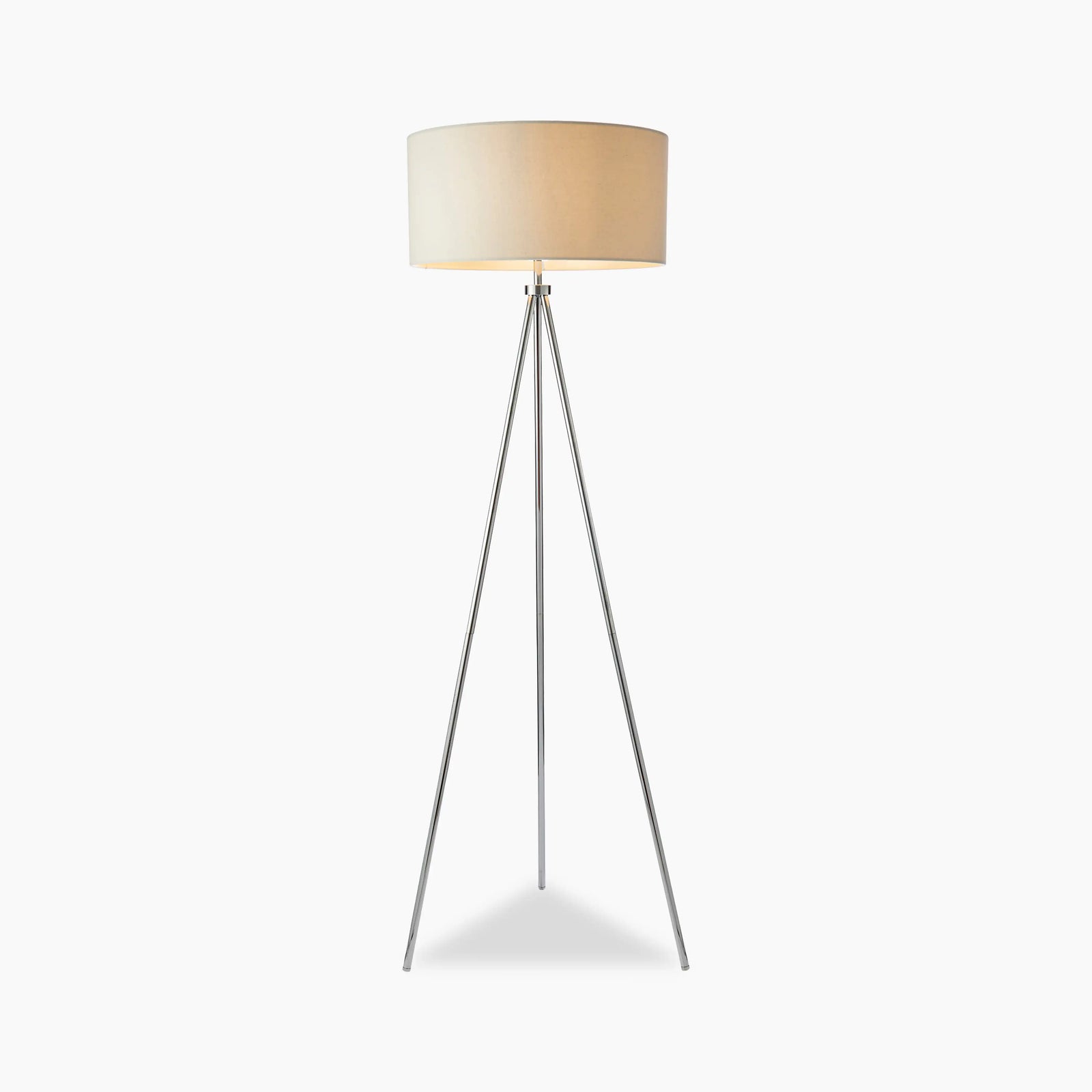 Tri Tripod Floor Lamp | White & Chrome
