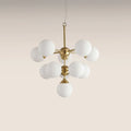 Oscar 11 Light Pendant Light | Opal Glass & Brass