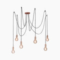 Studio 6 Light Pendant Light | Tinted Glass & Black