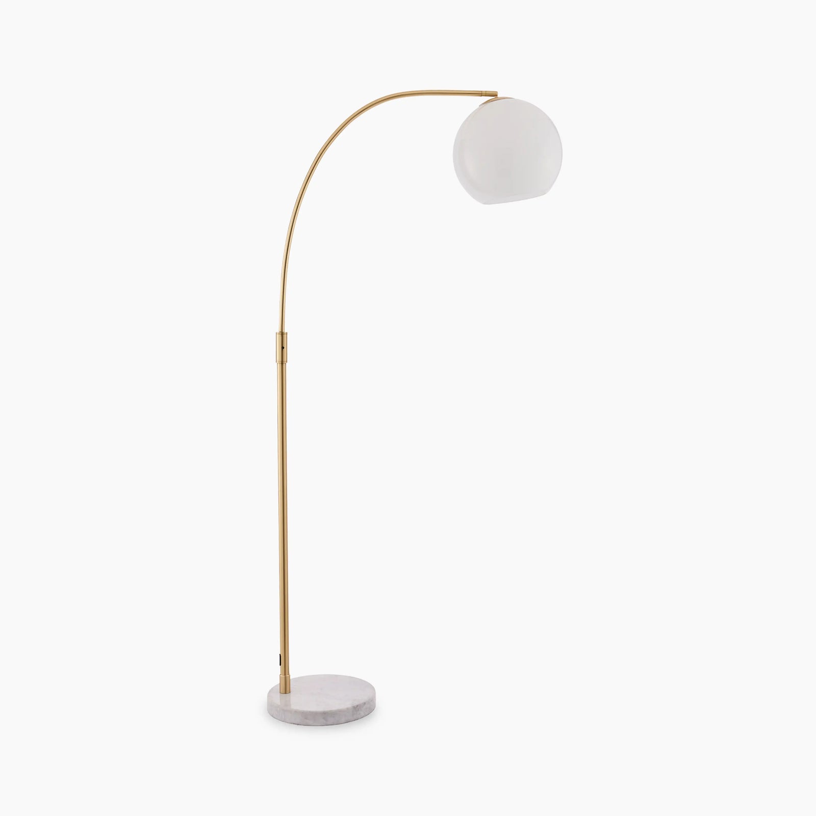 Otto Arched Floor Lamp | Opal & White