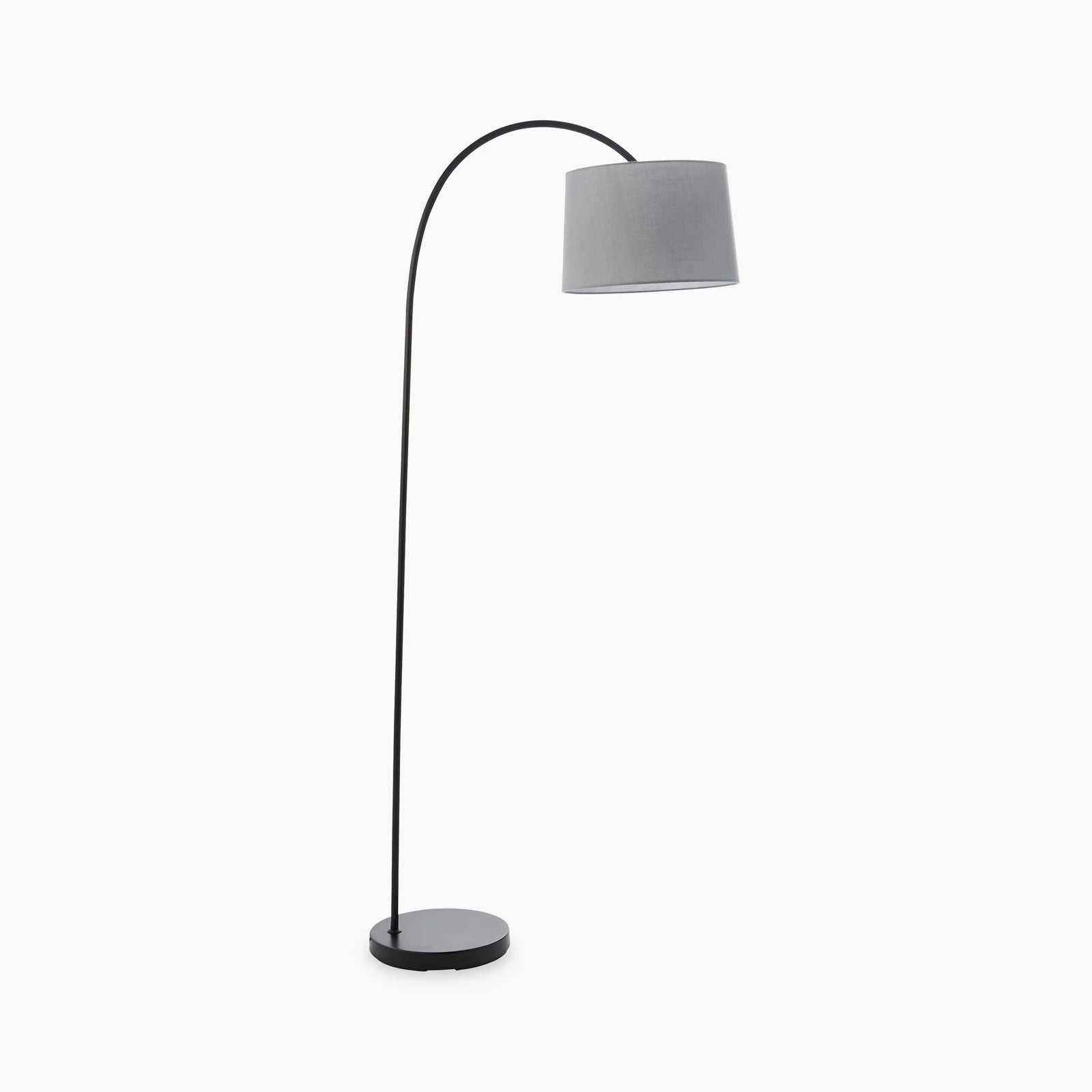 Carlson Arched Floor Lamp | Light Grey & Black
