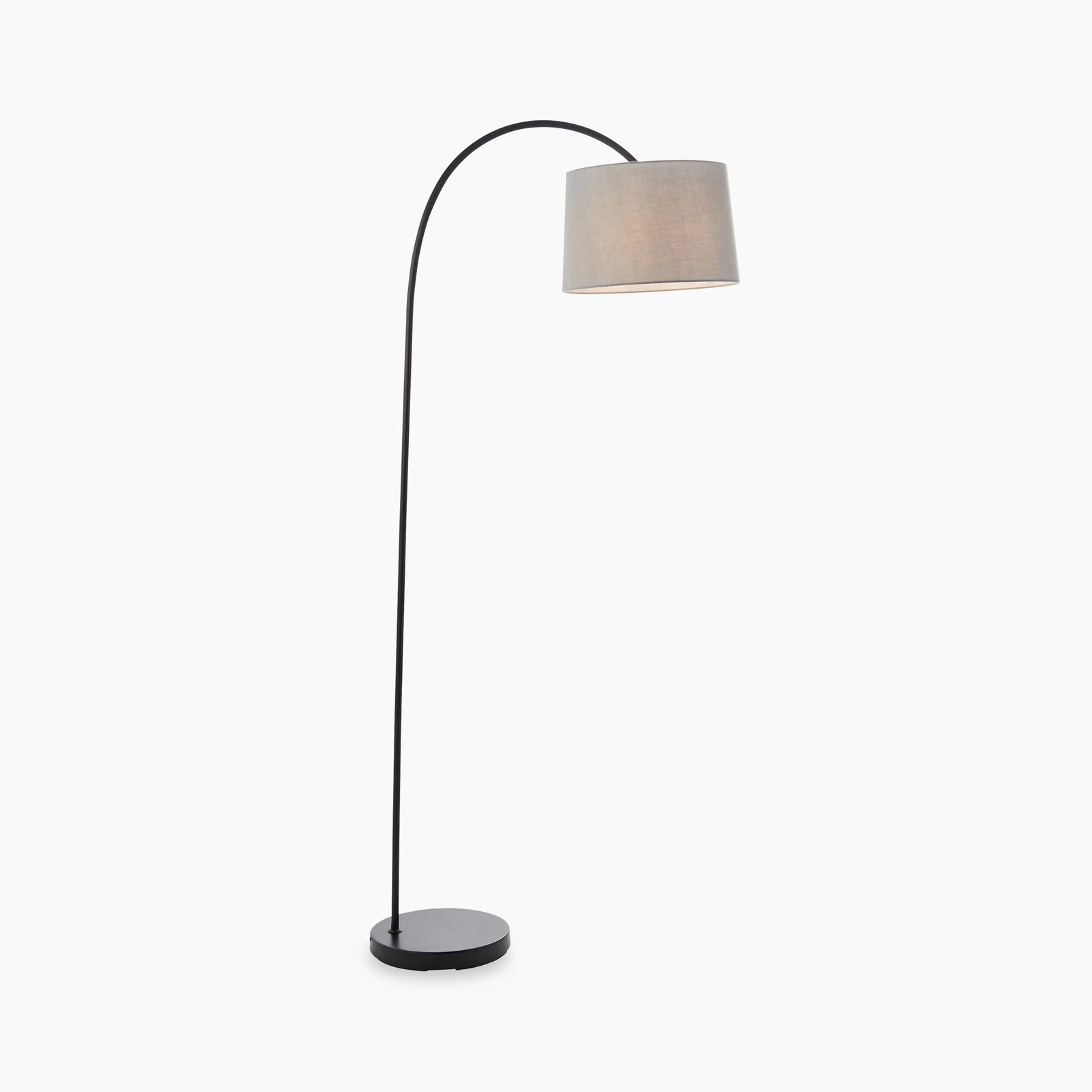 Carlson Arched Floor Lamp | Light Grey & Black