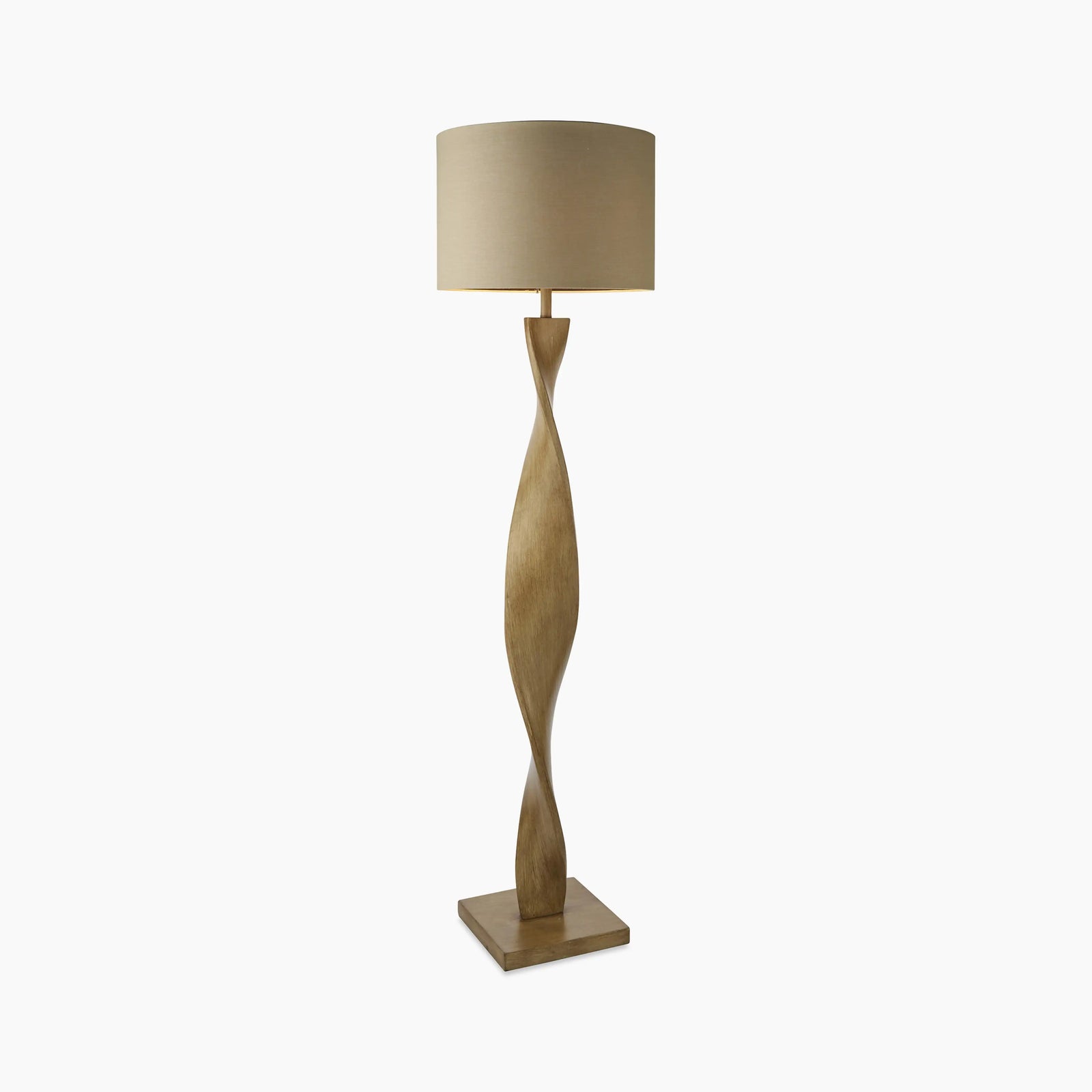 Abia Floor Lamp | Natural Linen & Oak