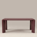 Kelby 6 Seat Rectangle Dining Table | High Gloss Cherry Red
