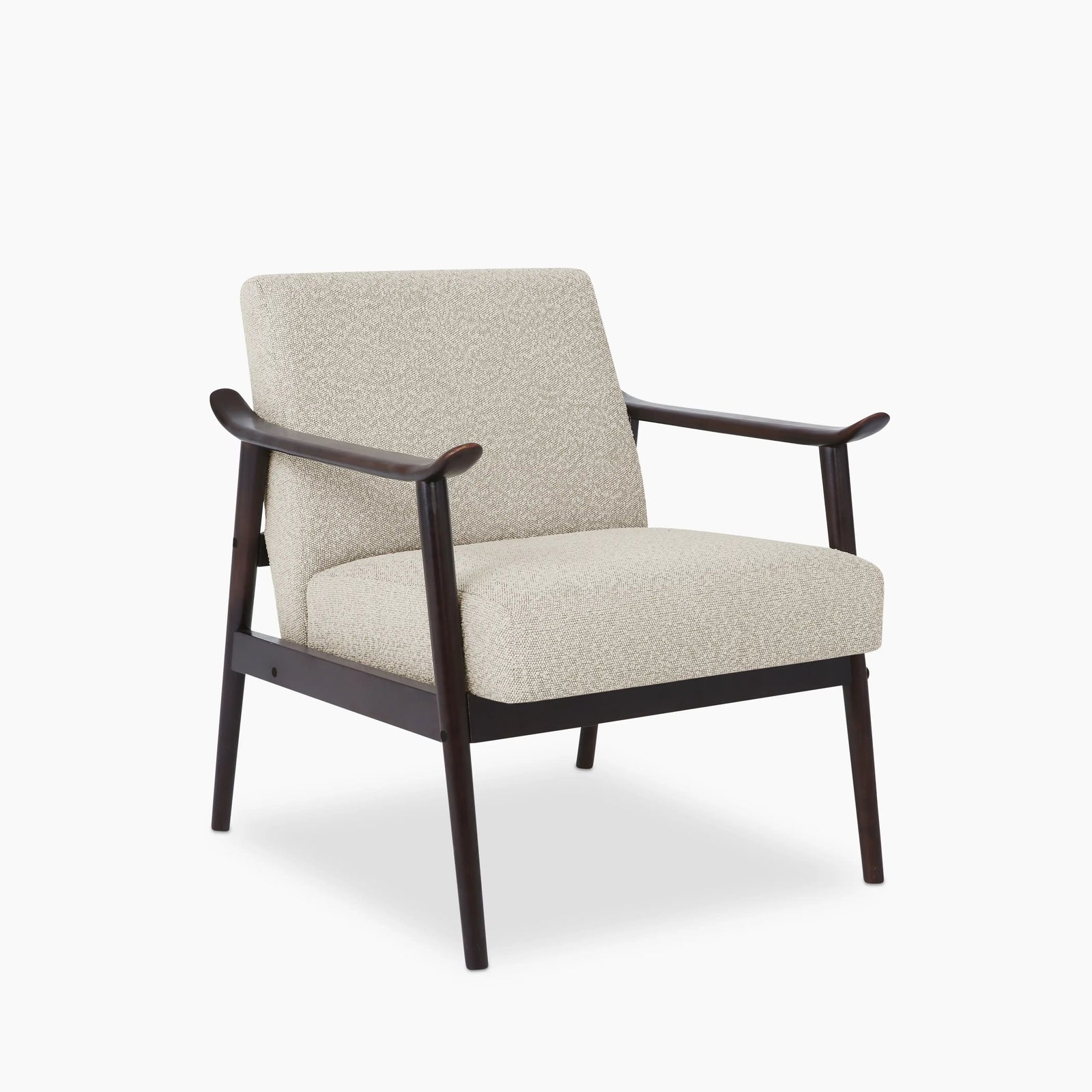 Lola Accent Chair | Speckled Stone Sustainable Boucle & Walnut