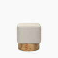 Bidbury Pouffe | Speckled Stone Sustainable Boucle