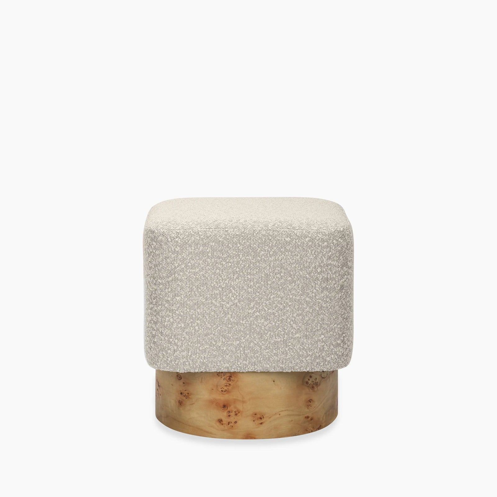 Bidbury Pouffe | Speckled Stone Sustainable Boucle