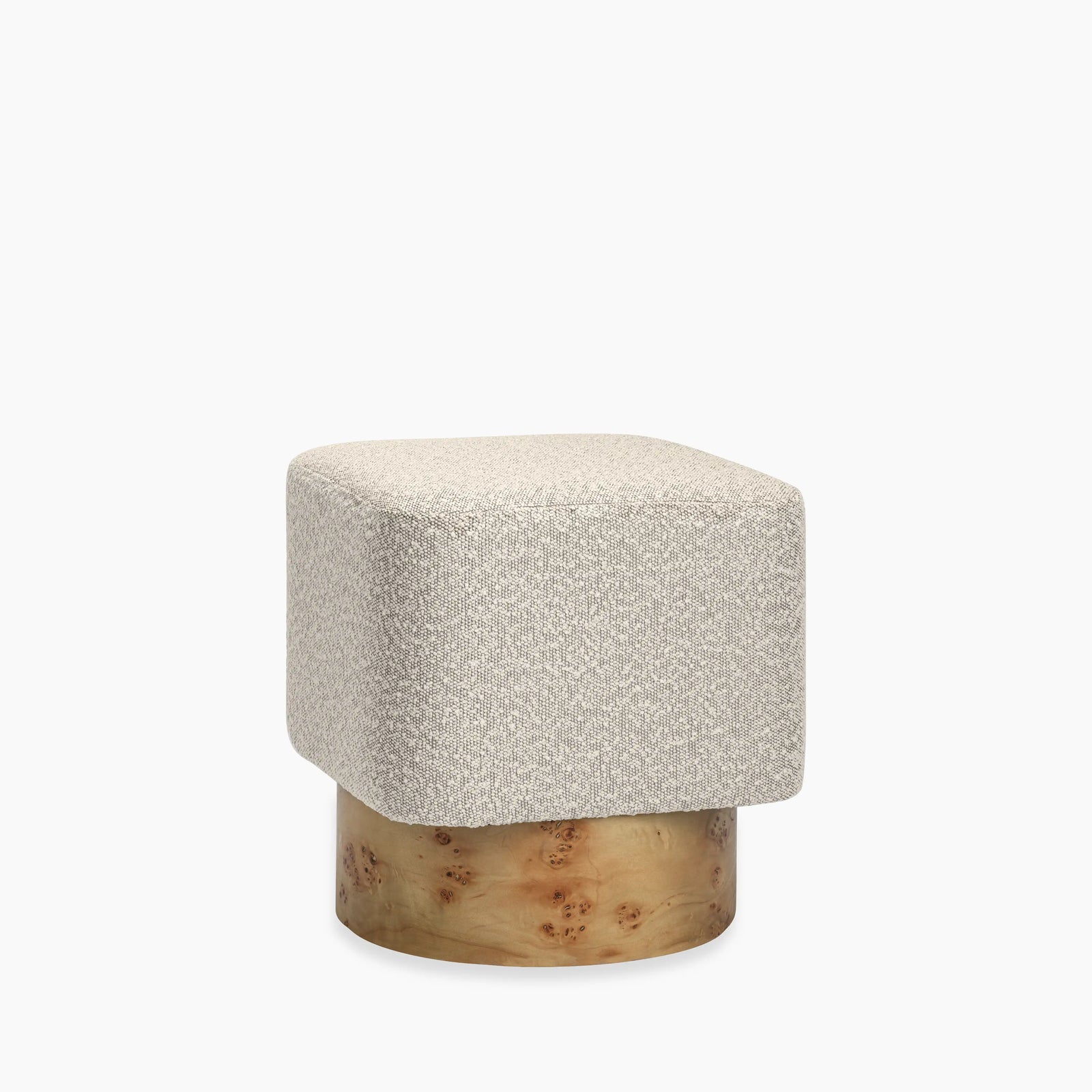 Bidbury Pouffe | Speckled Stone Sustainable Boucle