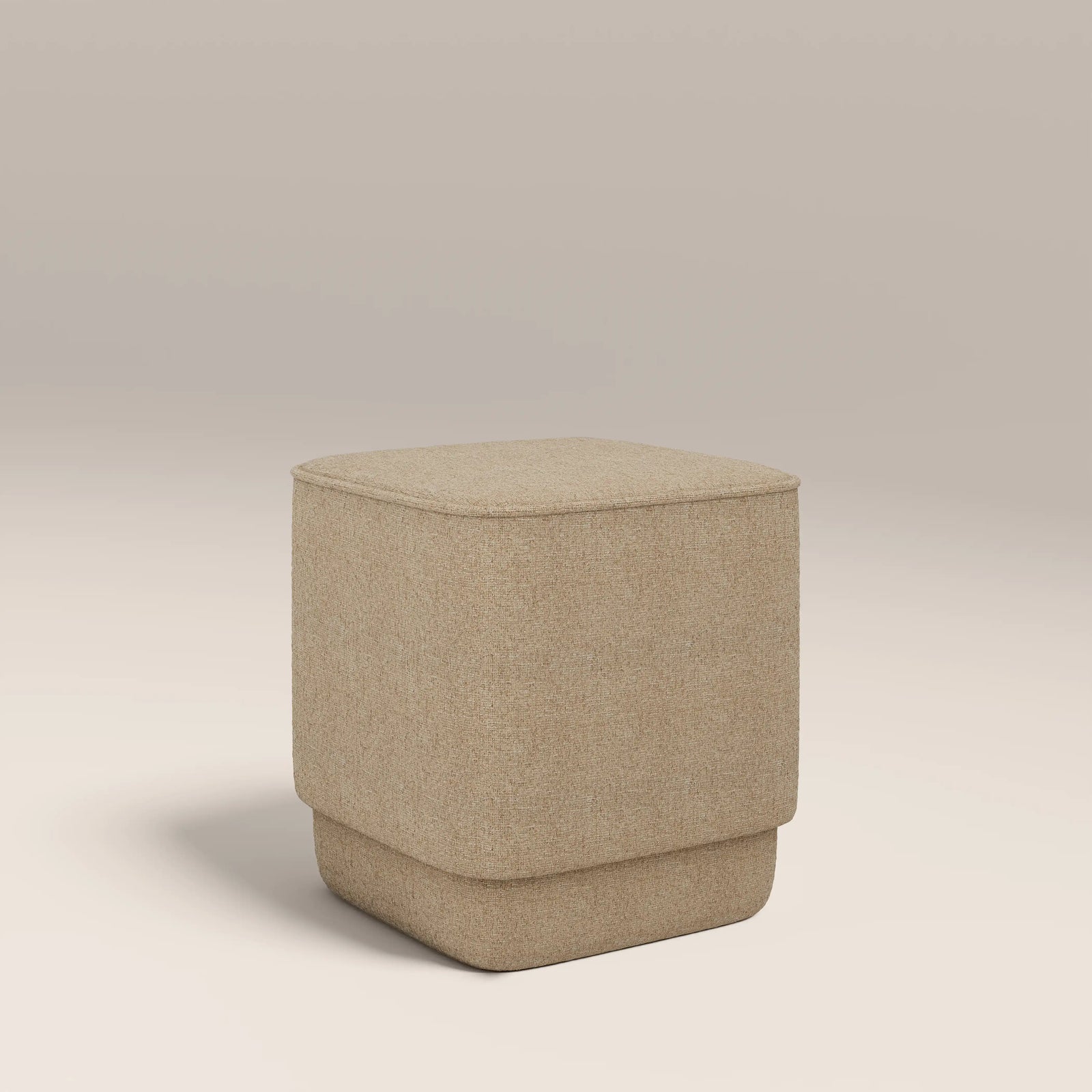 Soho Pouffe | Speckled Latte Boucle