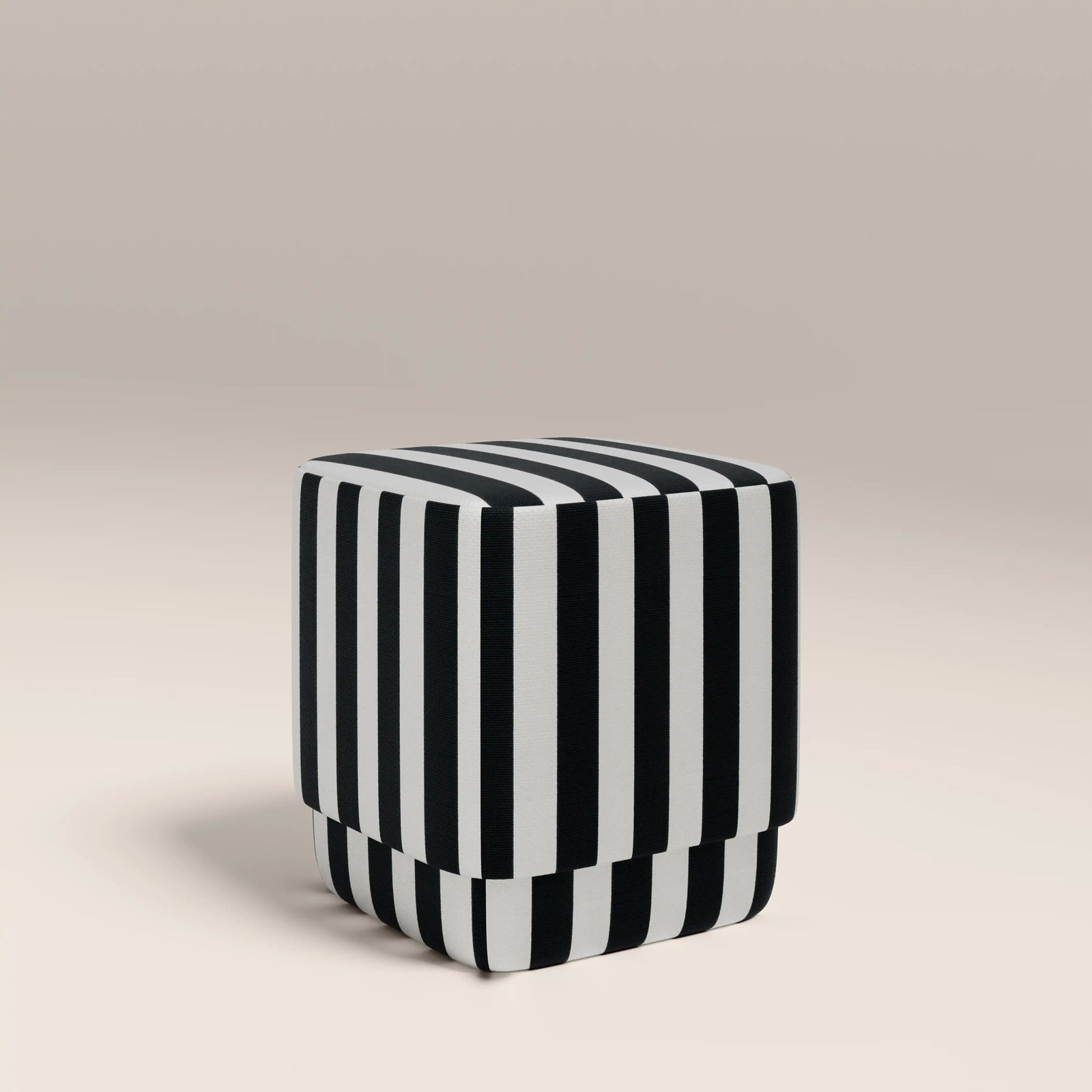 Soho Pouffe | Striped Fabric