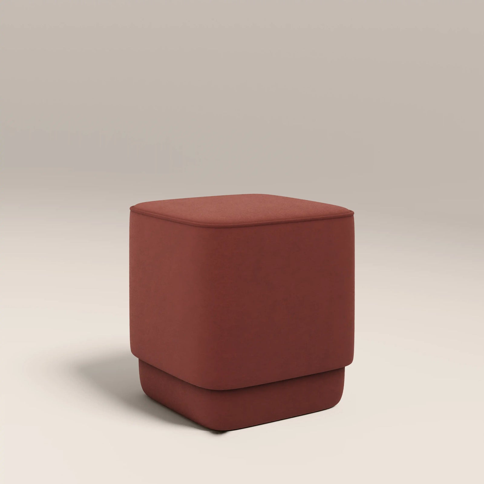 Soho Pouffe | Rust Red Sustainable Velvet