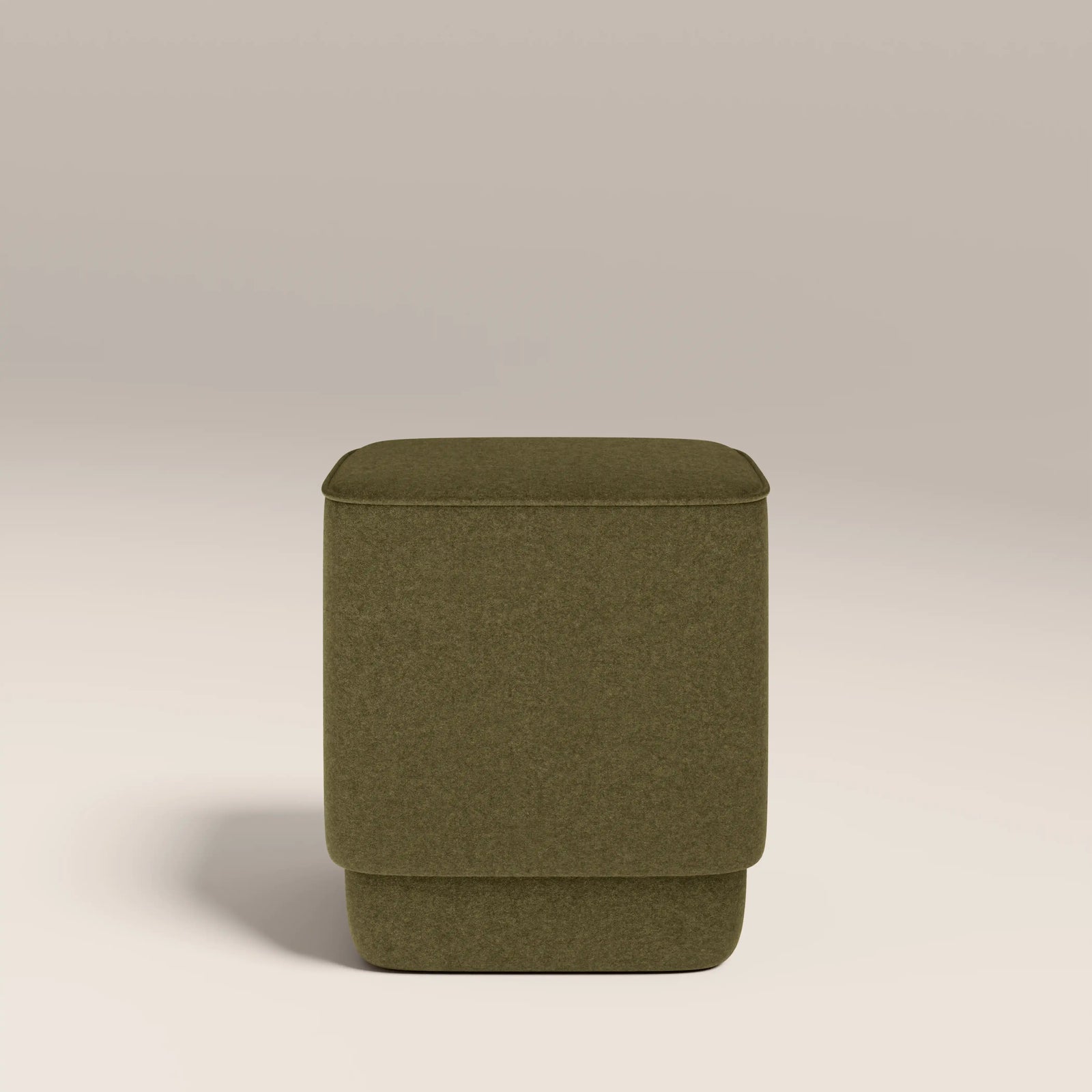Soho Pouffe | Moss Green Sustainable Mohair Velvet