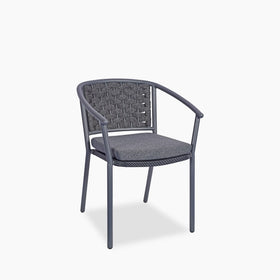 Juliene Carver Dining Chair | Grey Textilene & Grey