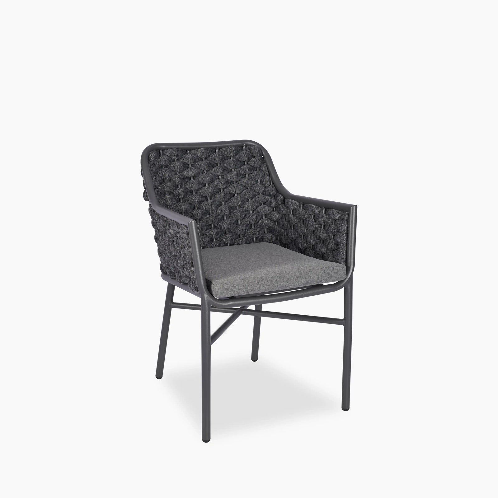 Sidney Carver Dining Chair | Grey Texilene & Grey