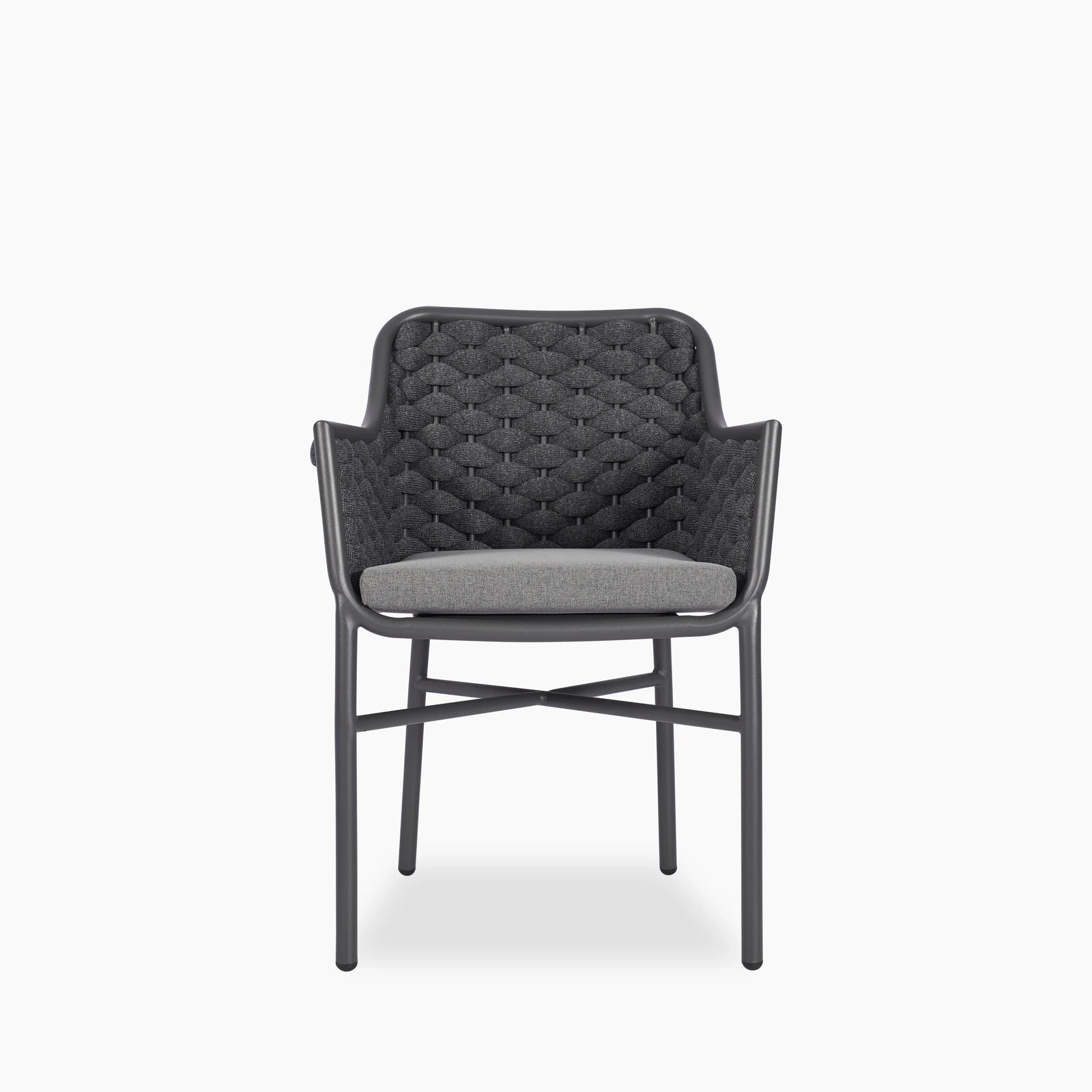 Sidney Carver Dining Chair | Grey Texilene & Grey