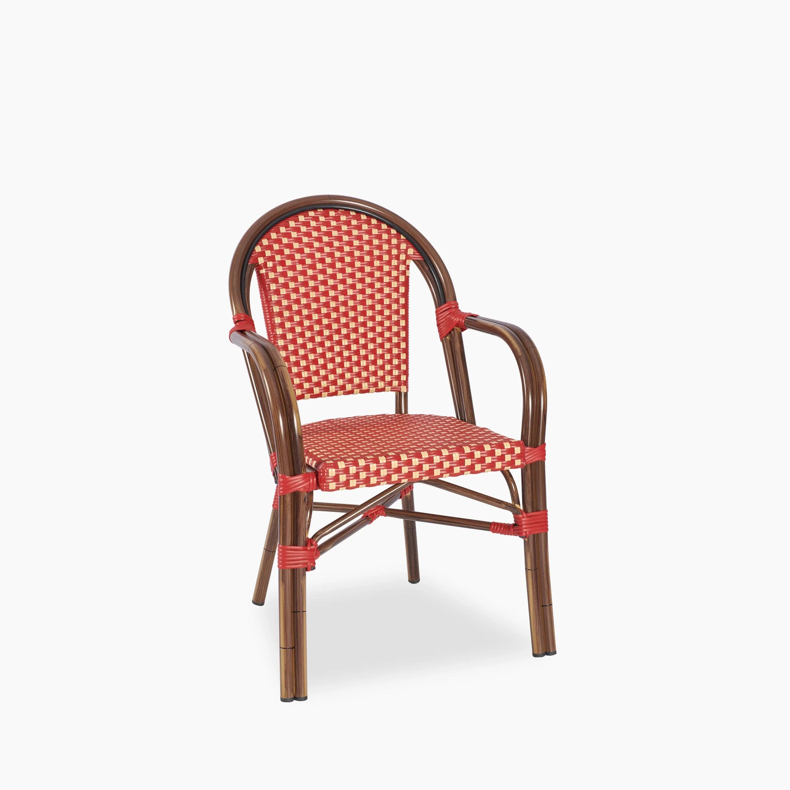 Emilia Carver Dining Chair | Red & Cream