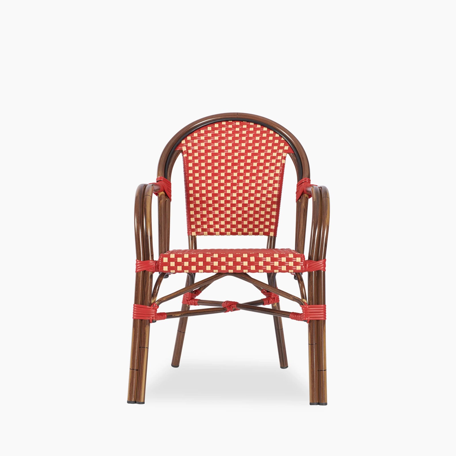 Emilia Carver Dining Chair | Red & Cream