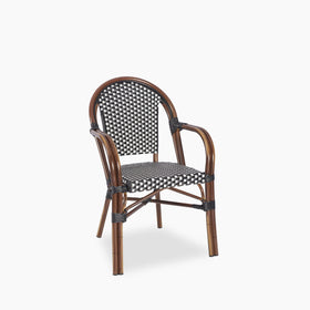 Emilia Carver Dining Chair | Black & White