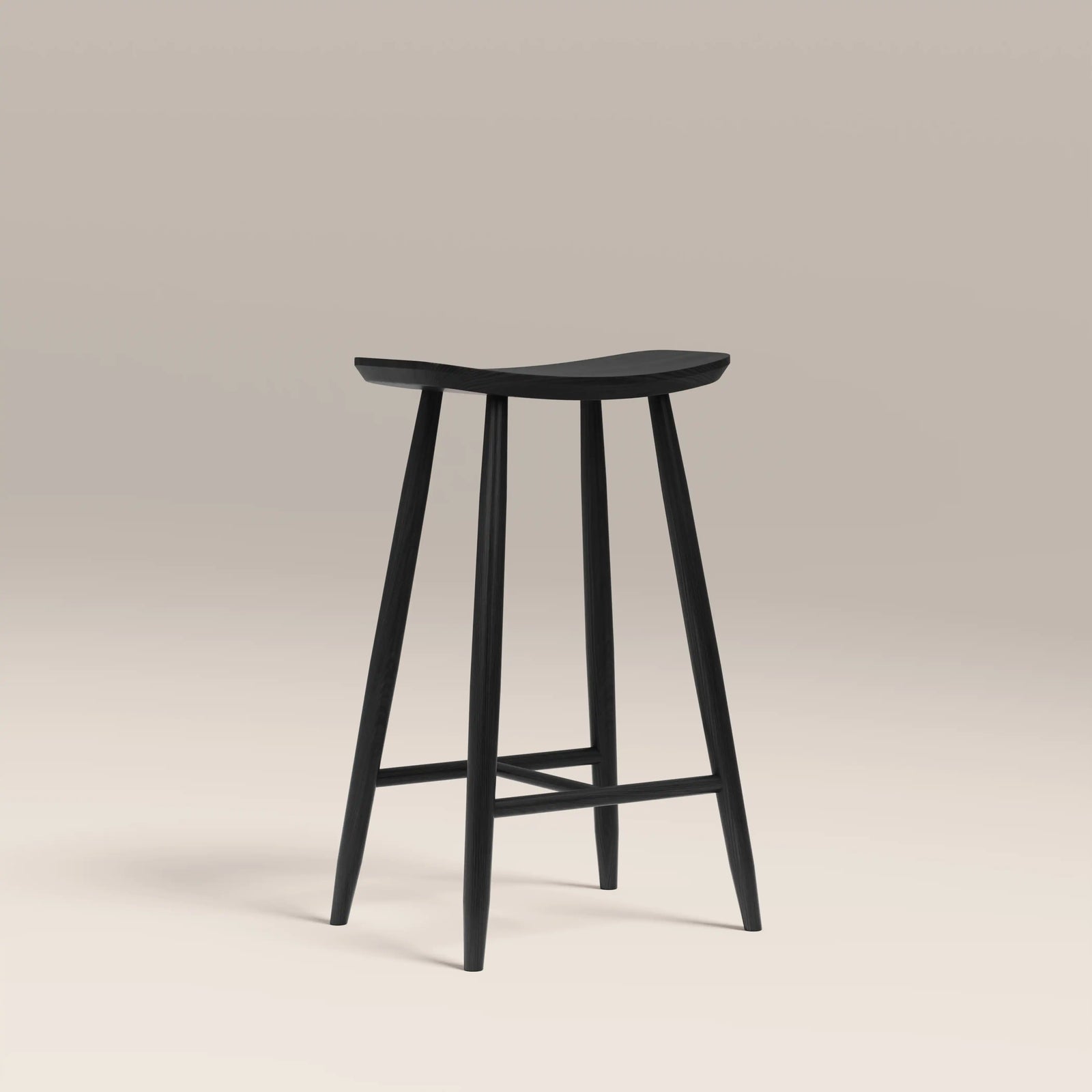 Hatton Wooden Kitchen Stool | Black