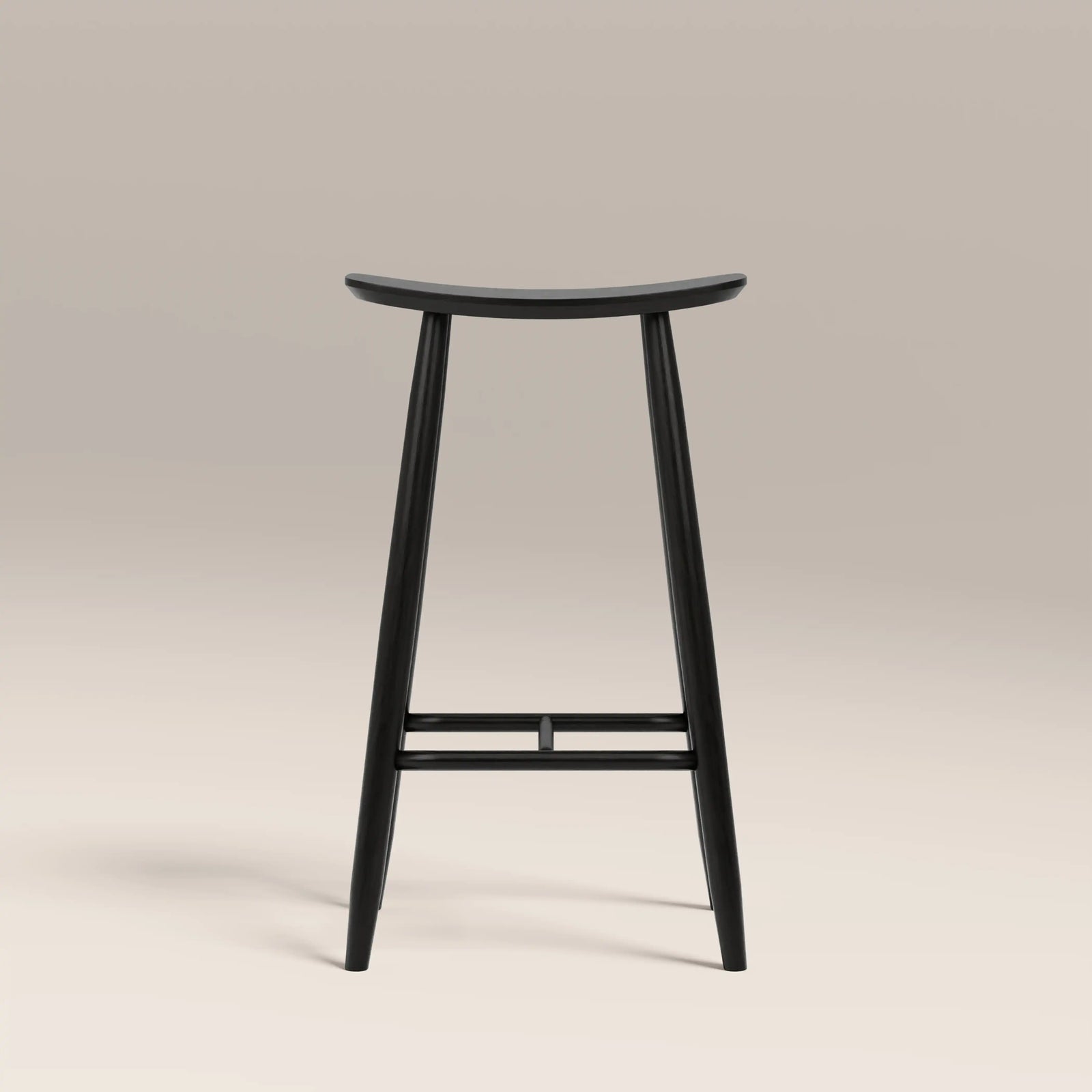 Hatton Wooden Bar Stool | Black