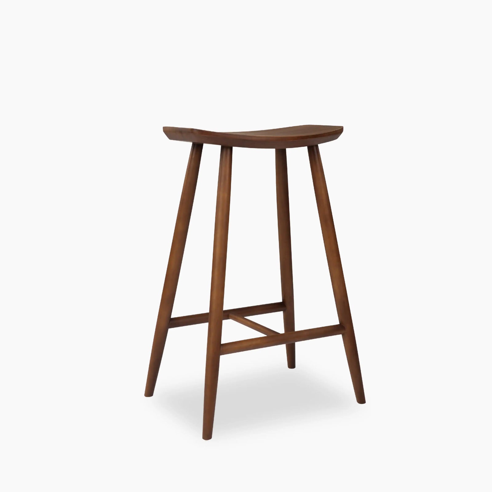 Hatton Wooden Bar Stool | Walnut