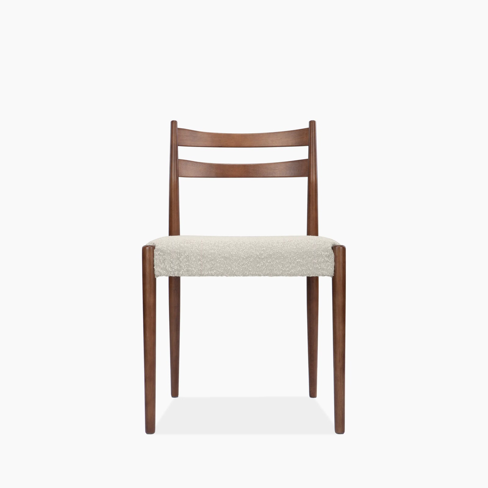Caleb Wooden Dining Chair | Speckled Stone Sustainable Boucle & Walnut