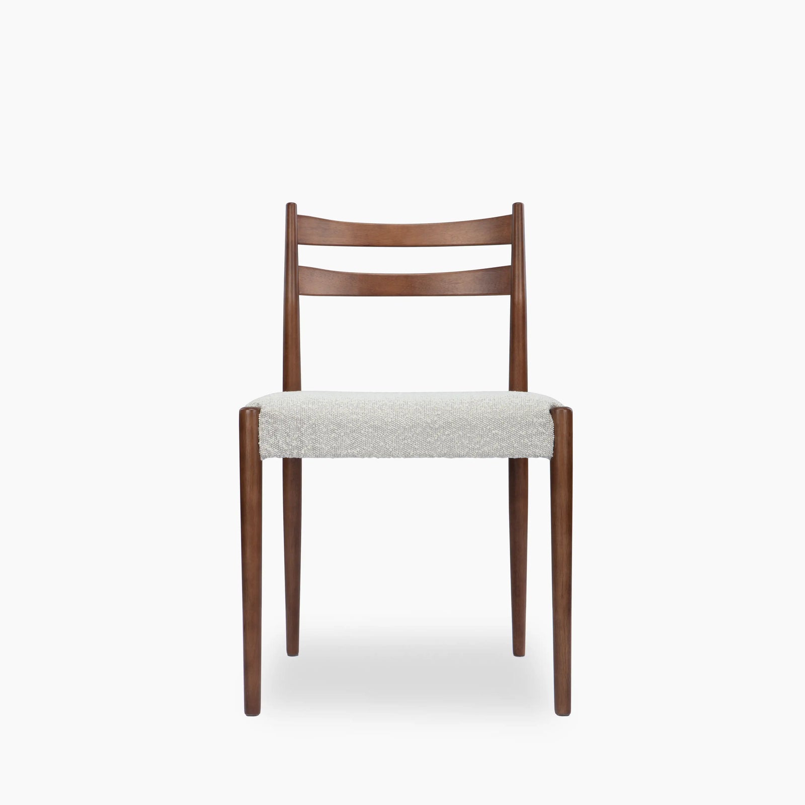 Caleb Wooden Dining Chair | Speckled Stone Sustainable Boucle & Walnut