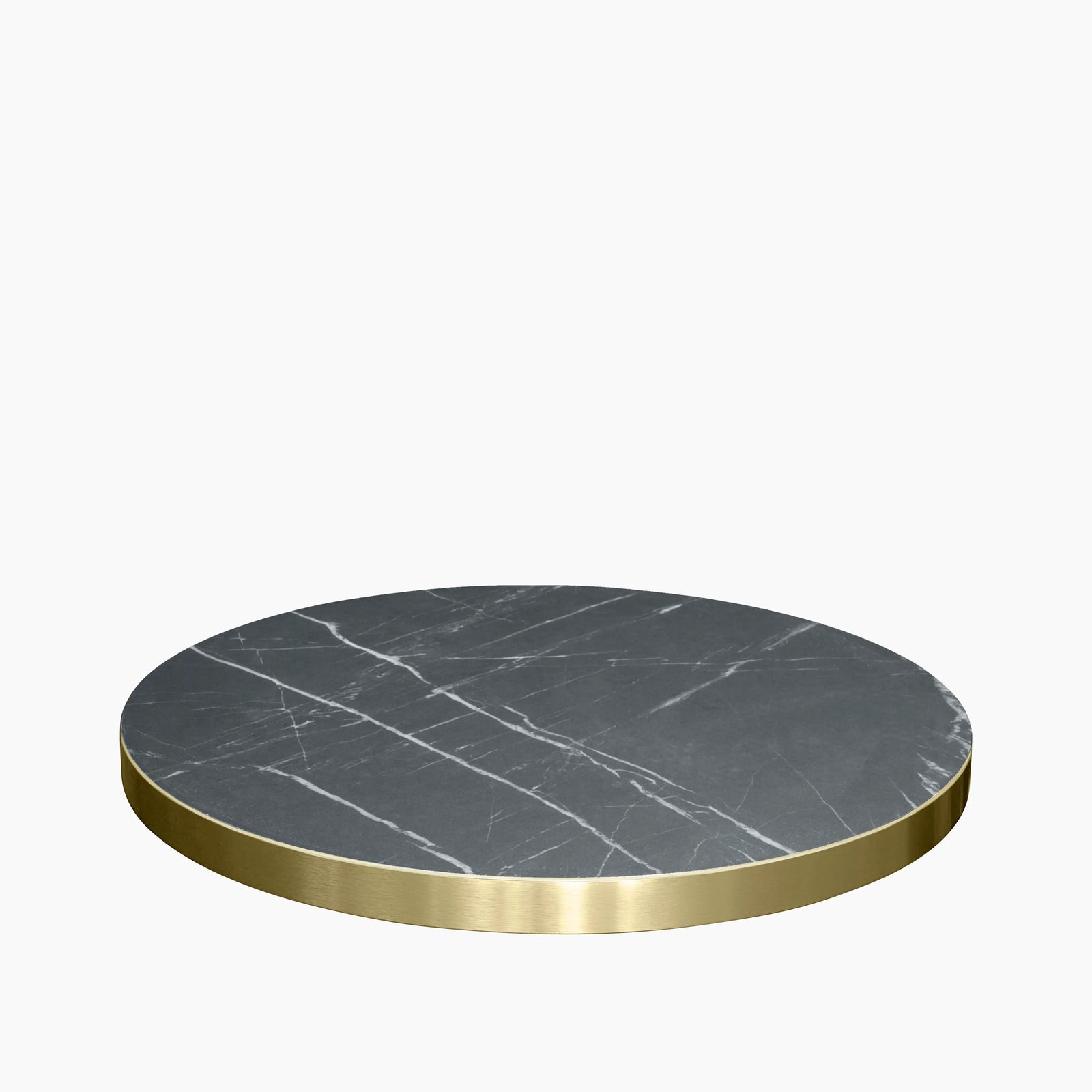 Phoenix Round Table Top | Black & Brass