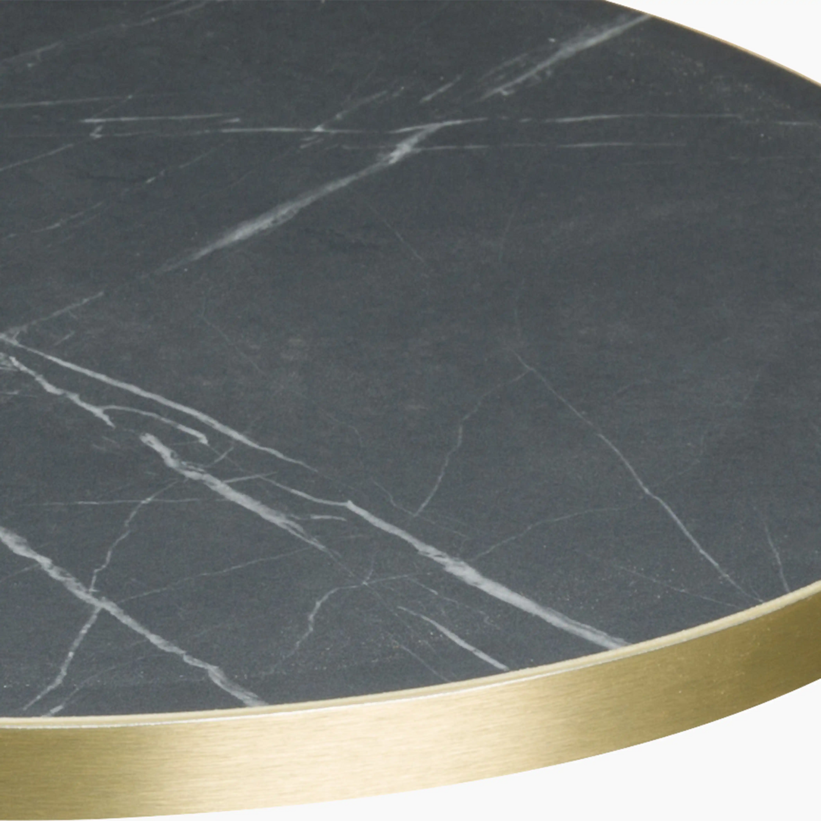 Phoenix Round Table Top | Black & Brass