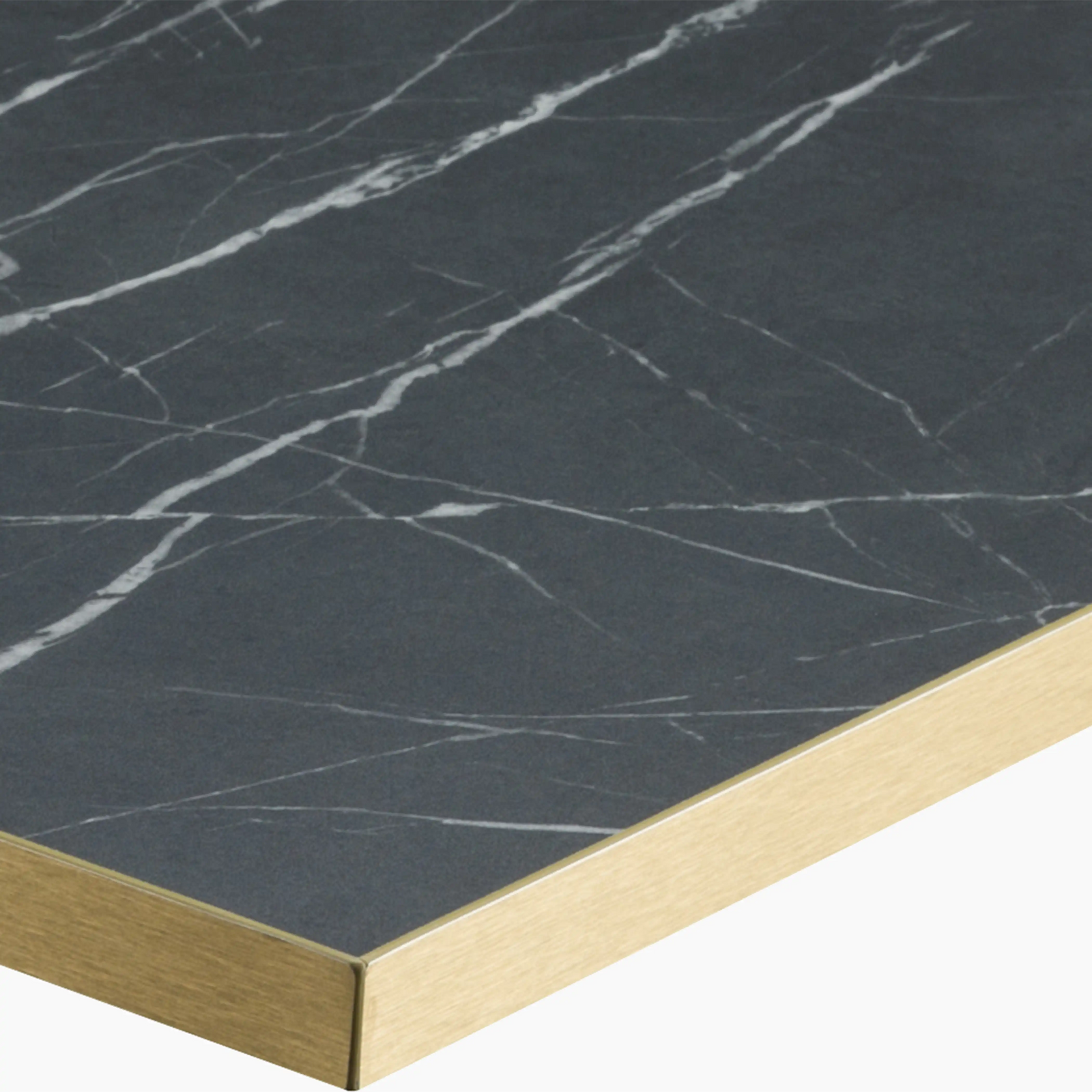 Phoenix Square Table Top | Black & Brass