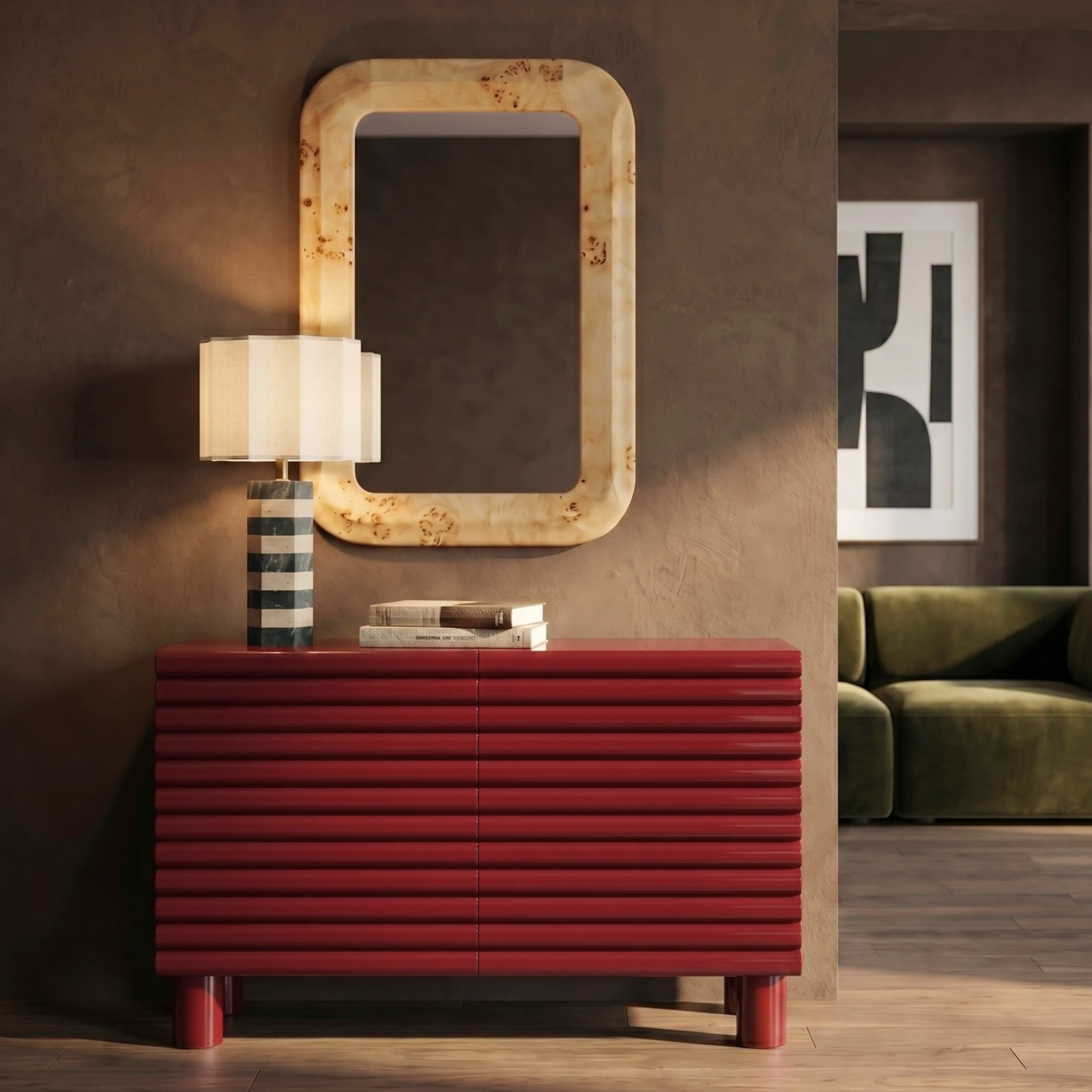 Raphael 2 Door Sideboard | High Gloss Burgundy
